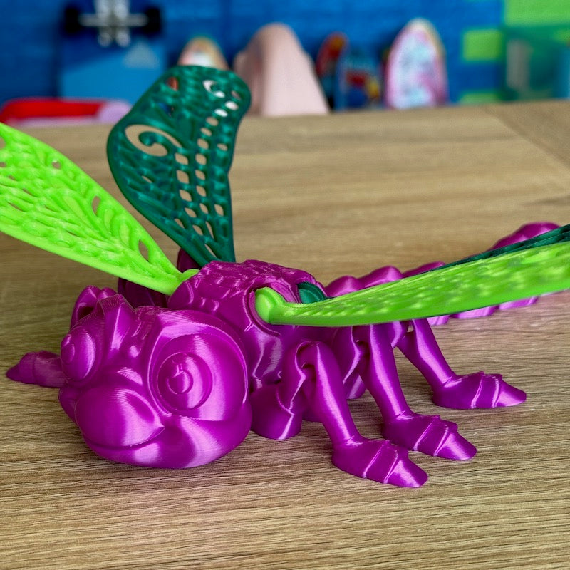 3D Printed Dragonfly Purple/Green