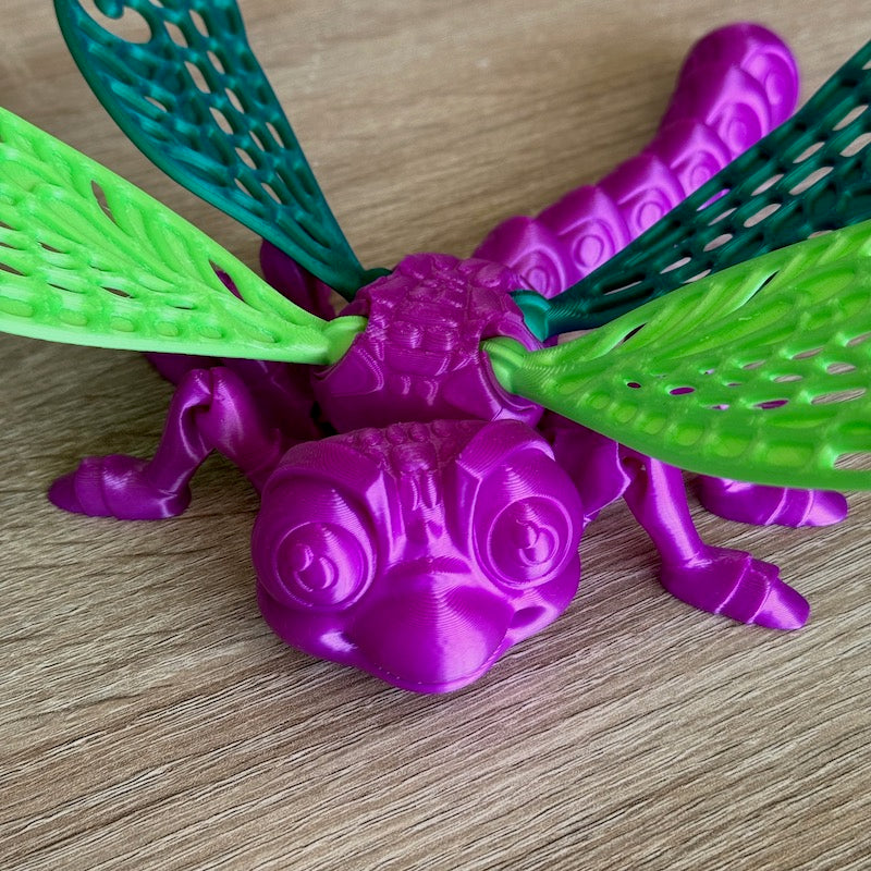 3D Printed Dragonfly Purple/Green