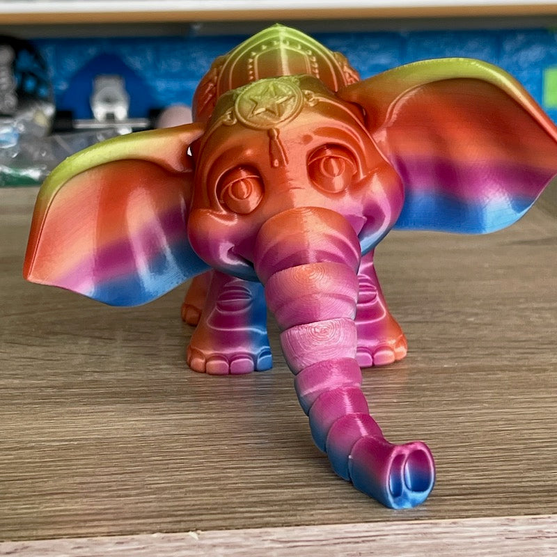 3D Printed Elephant on Ball