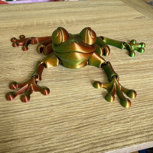 3D Printed Flexi Frog dual colour Silk