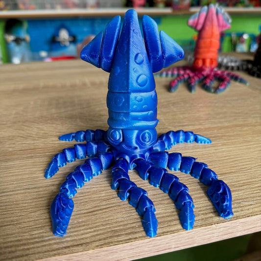 3D Printed Flexi Squid Blue gradient