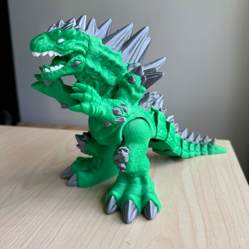 3D Printed Frostzilla green Large size