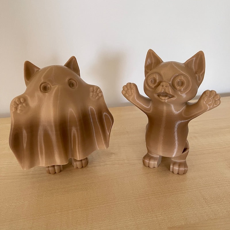 3D Printed Ghost and Boo Kitty