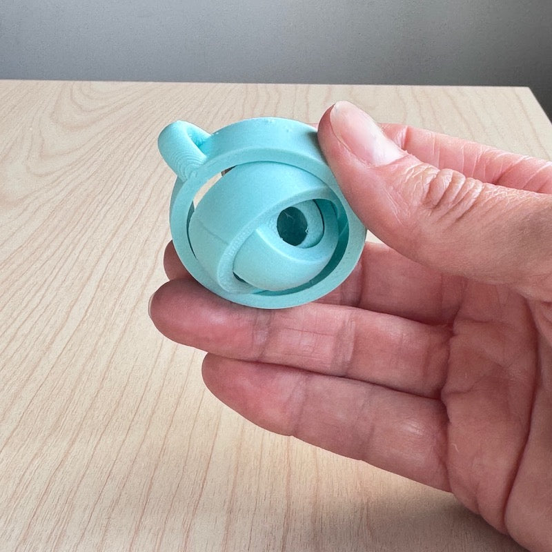 Gyroscope Keychain 3D Printed Gyroscope fidget for Keychain