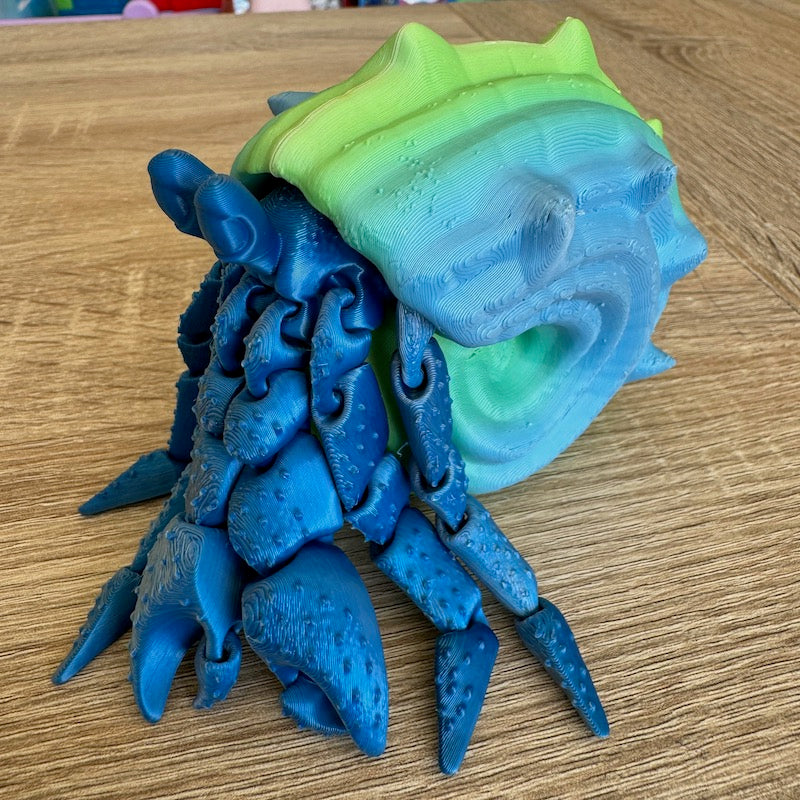 3D Printed Hermit Crab Blues and Greens