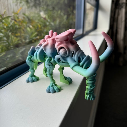 3D Printed Mammoth matte rainbow pink top