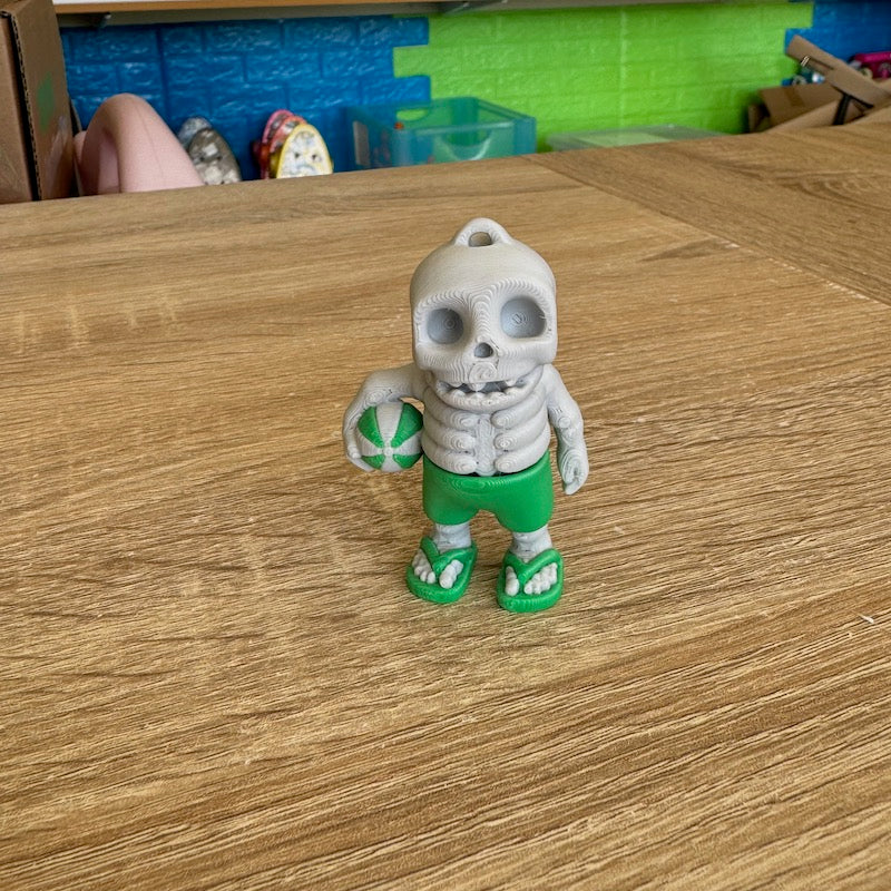 3D Printed Mini Flexi Summer Skeleton green shorts