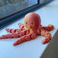 3D Printed Octopus Pink/Yellow Large