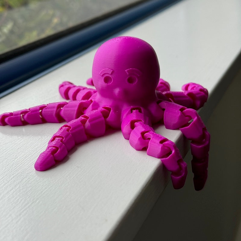 3D Printed Octopus Purple Large