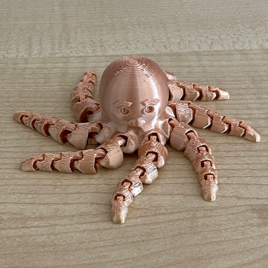 3D Printed Octopus Rose Gold