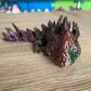 3D Printed Rock Dragon Tricolur Silk Red, Blue, Green
