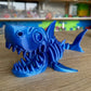 3D Printed Skeleton Shark Blue SILK