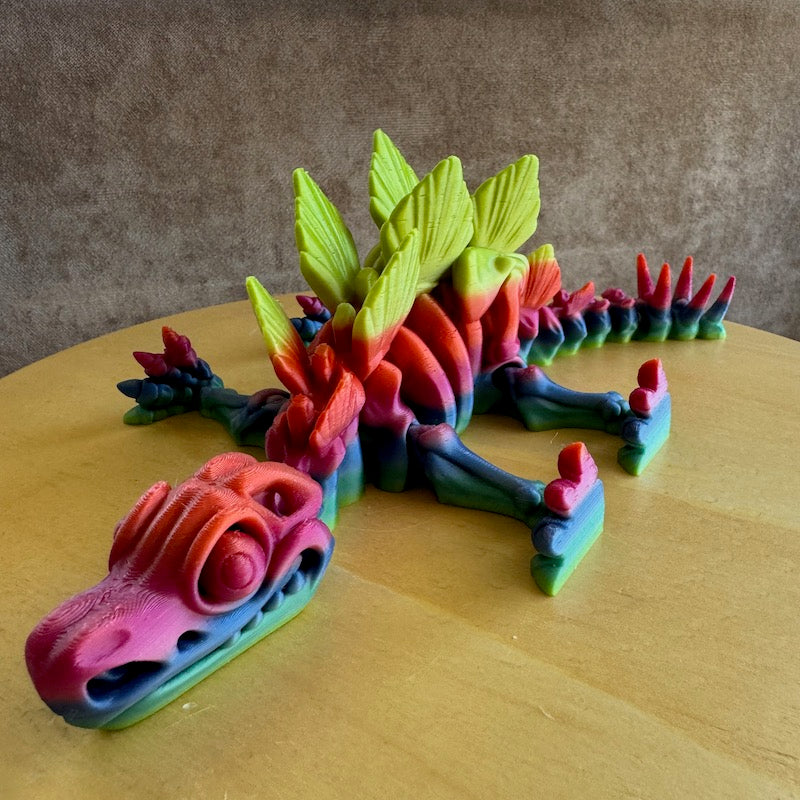 3D Printed Skeleton Stegosaurus 125%
