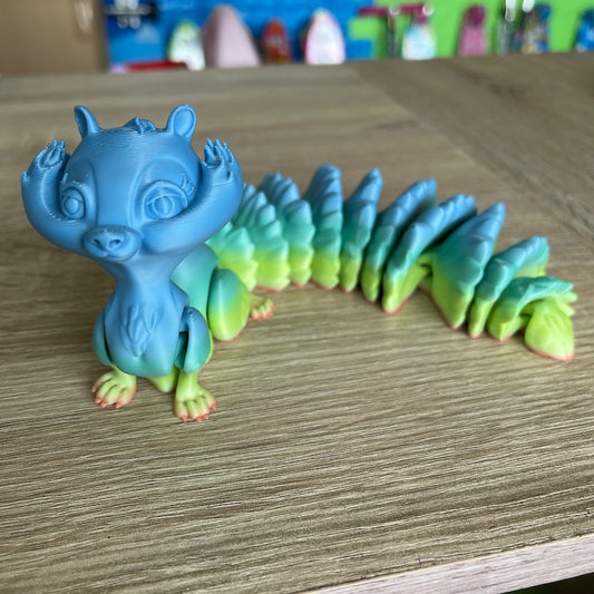 3D Printed Squirrel Multicolour matte