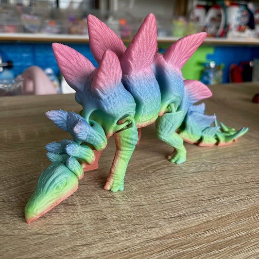 3D Printed Stegosaurus Multicolour