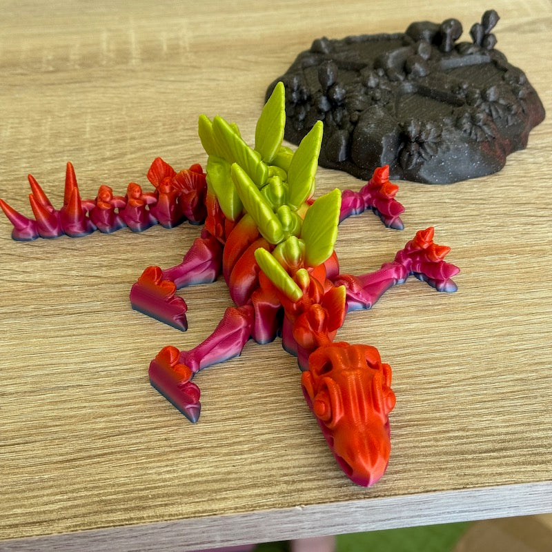 3D Printed Stegosaurus Skeleton with Base