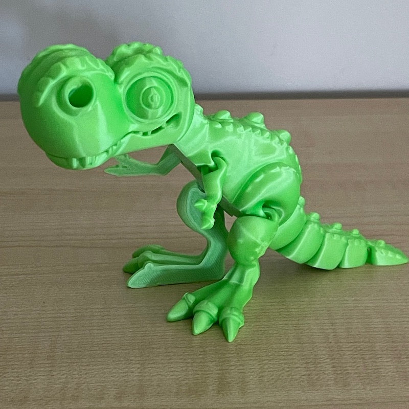 3D Printed T Rex Green mini