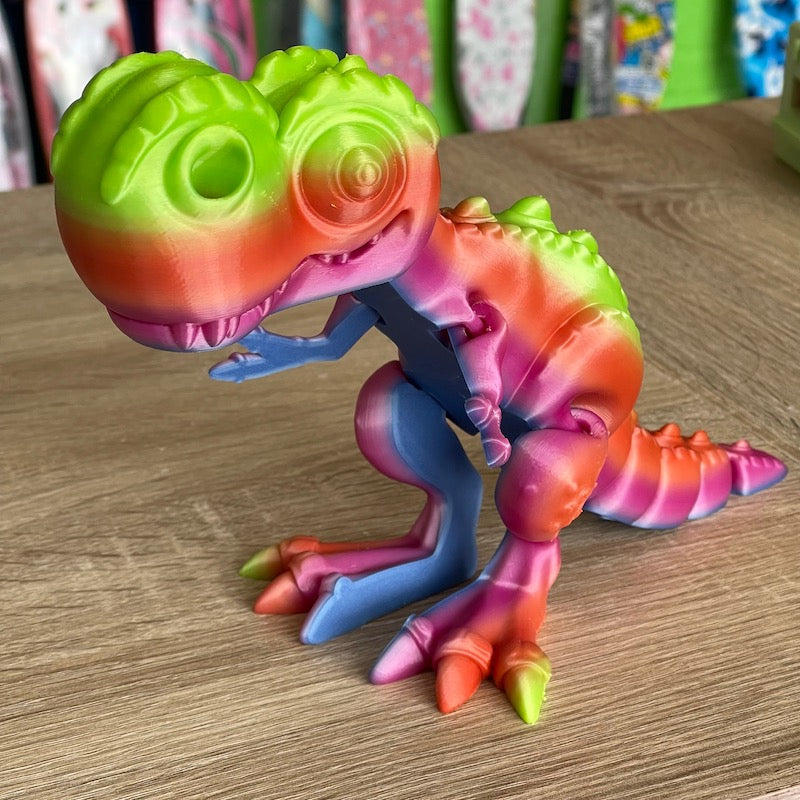 3D Printed T Rex Multicolour Large