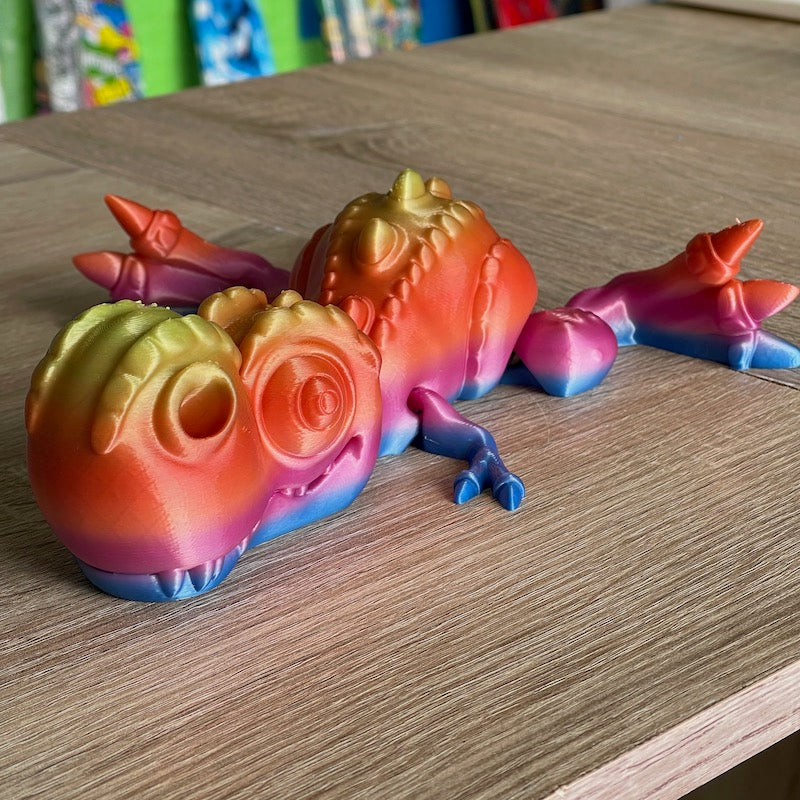 3D Printed T Rex Multicolour Silk Large