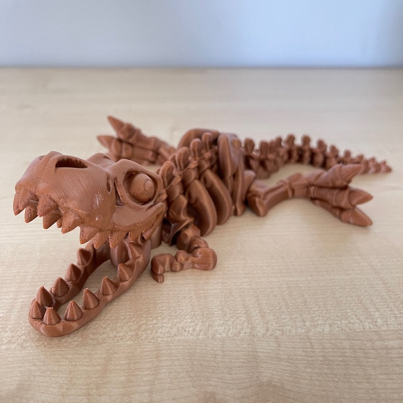 3D Printed T Rex Skeleton Medium size Copper 