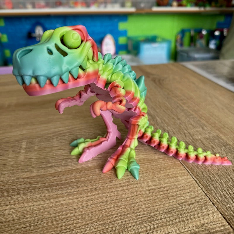 3D Printed T Rex Skeleton Medium size Multicolour Matte 