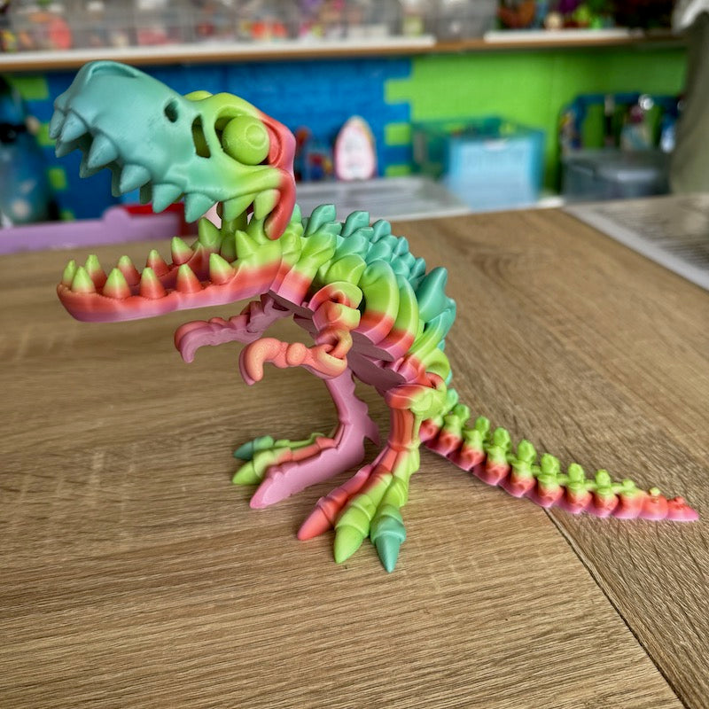 3D Printed T Rex Skeleton Medium size Multicolour Matte 