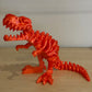 3D Printed T Rex Skeleton Orange Large