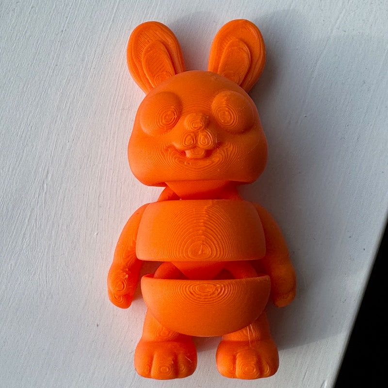 3D Printed Tiny Bunny Orange