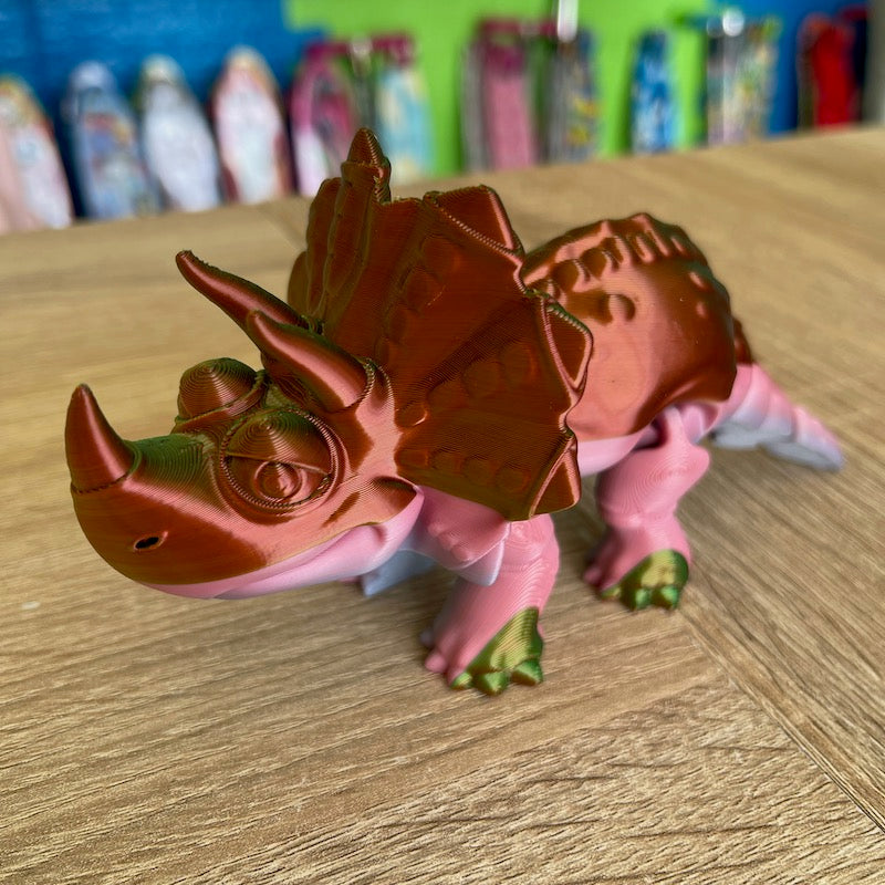 3D Printed Triceratops Multicolour 