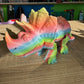 3D Printed Triceratops Multicolour matte Large