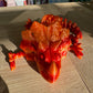 3D Printed Triceratops Skeleton Fire Red