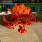 3D Printed Triceratops Skeleton Fire Red