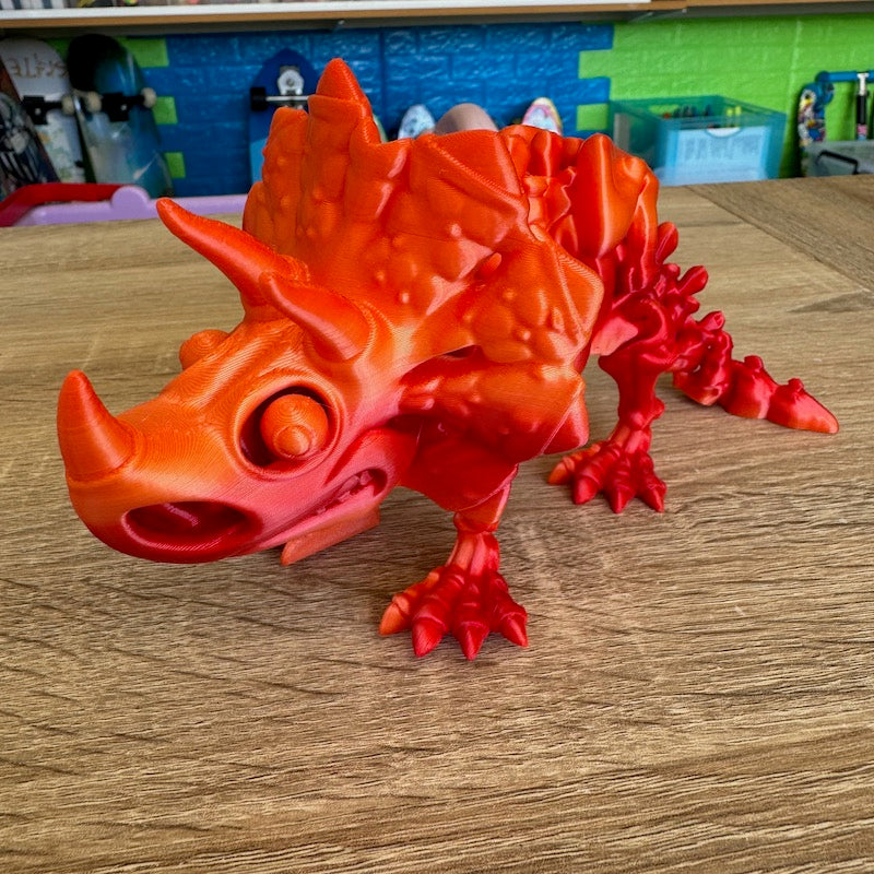 3D Printed Triceratops Skeleton fire