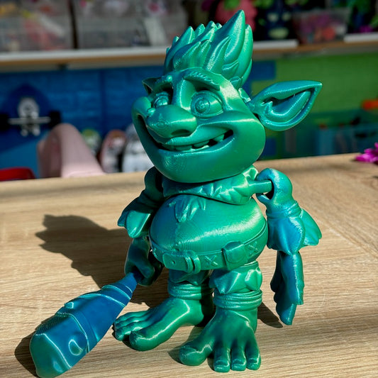 3D Printed Troll blue/green silk