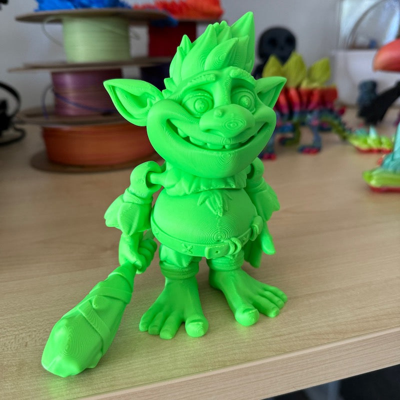 3D Printed Troll vibrant green