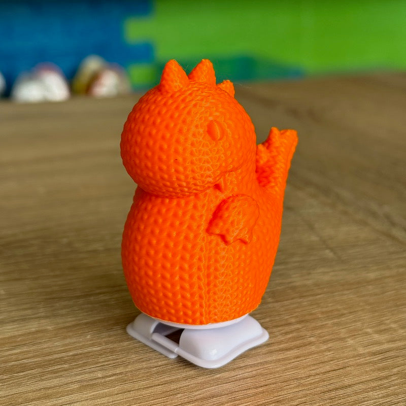 3d Printed Walking Dinosaur orange