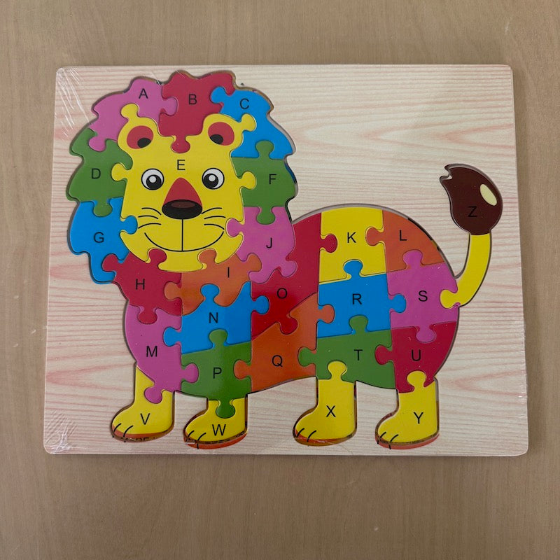 Cardboard Alphabet Puzzle Lion
