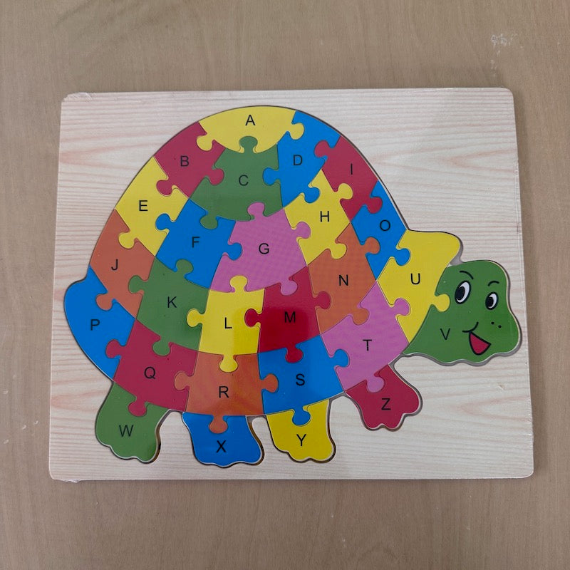 Cardboard Alphabet Puzzle Tortoise