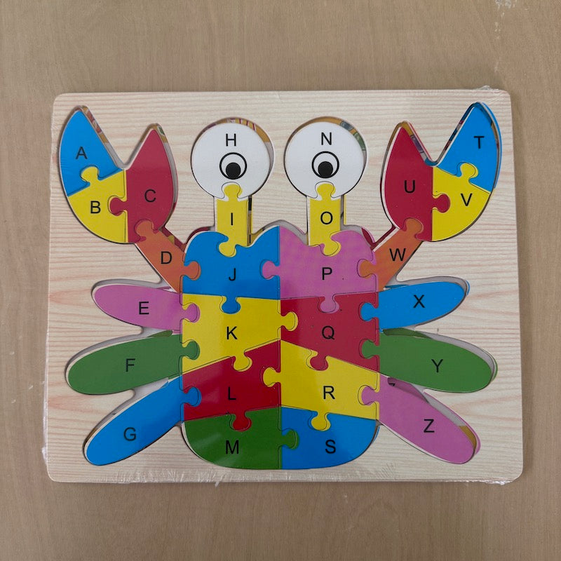 Cardboard Alphabet Puzzle crab