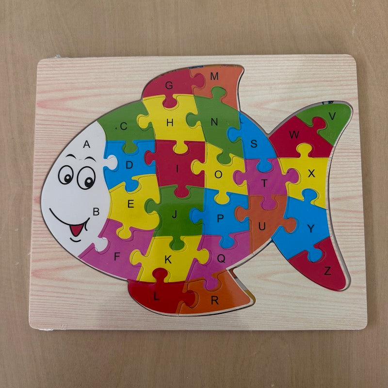 Cardboard Alphabet Puzzle Fish