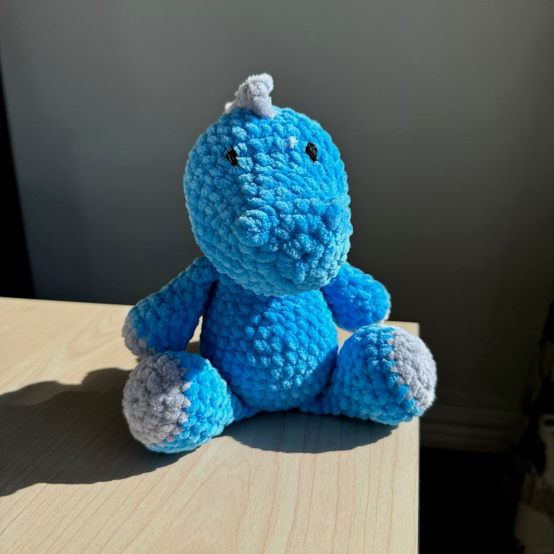 Crochet Stegasaurus Plushie blue