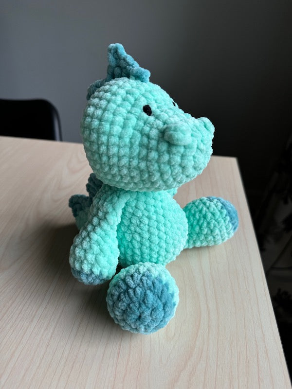 Crochet Stegosaurus Plushie green