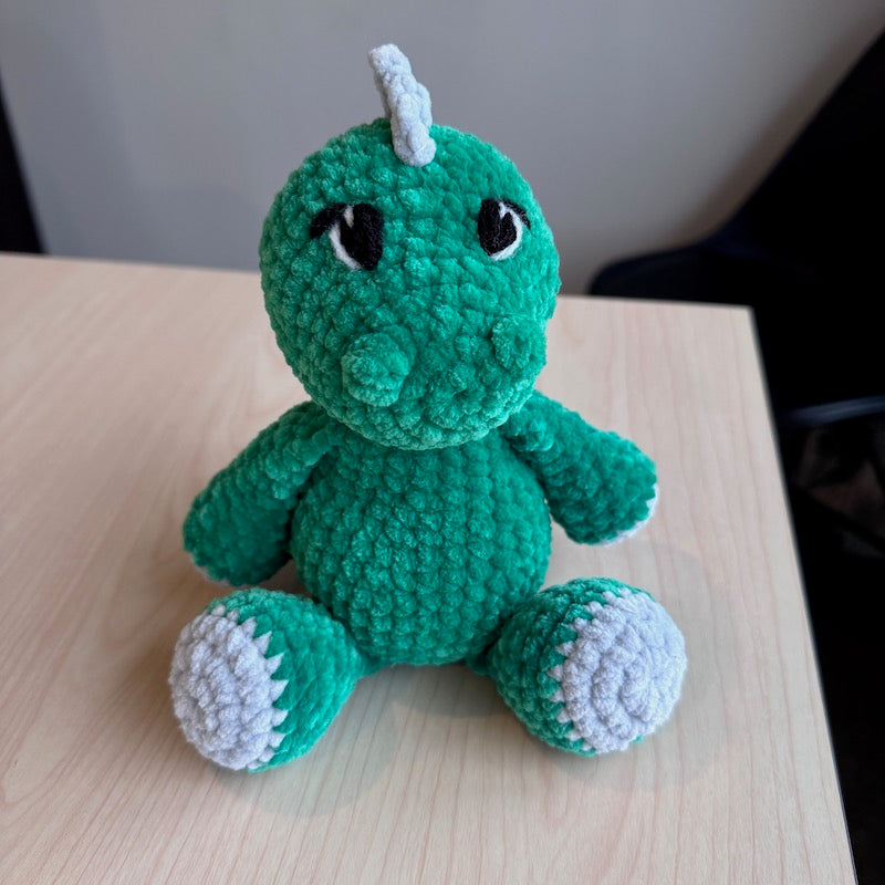 Crochet Stegosaurus Plushie Seaweed Green