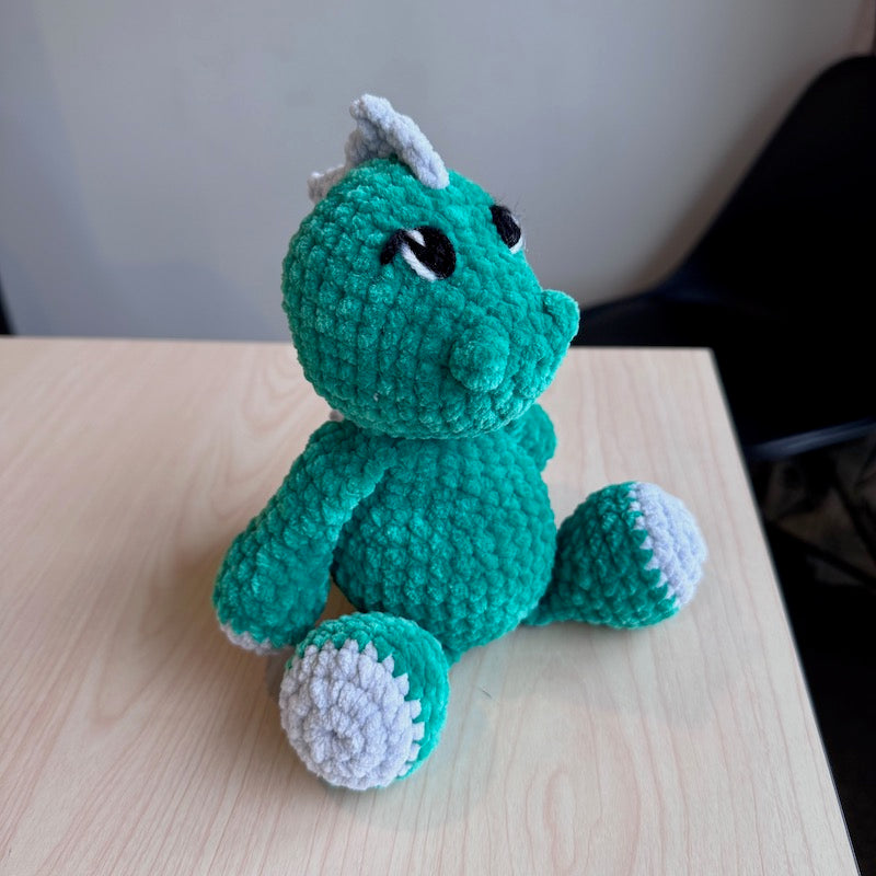 Crochet Stegosaurus Plushie Seaweed Green