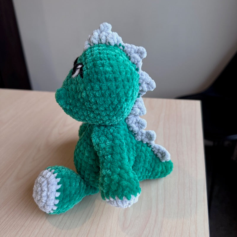 Crochet Stegosaurus Plushie Seaweed Green