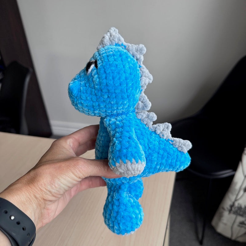 Crochet Stegosaurus Plushie blue