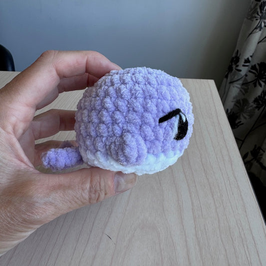 Crochet Whale Plushie mauve