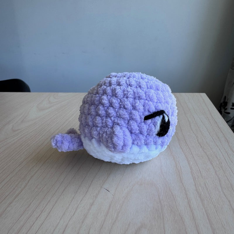 Crochet Whale Plushie mauve