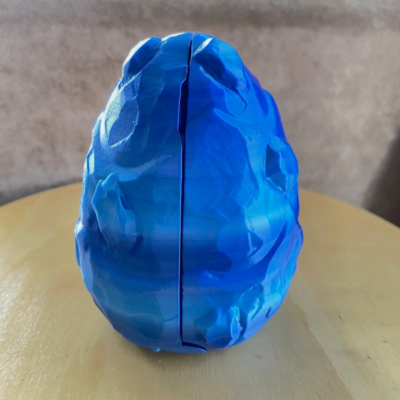 3D Printed Printed Dragons Egg with mini Glow in the Dark Dragon