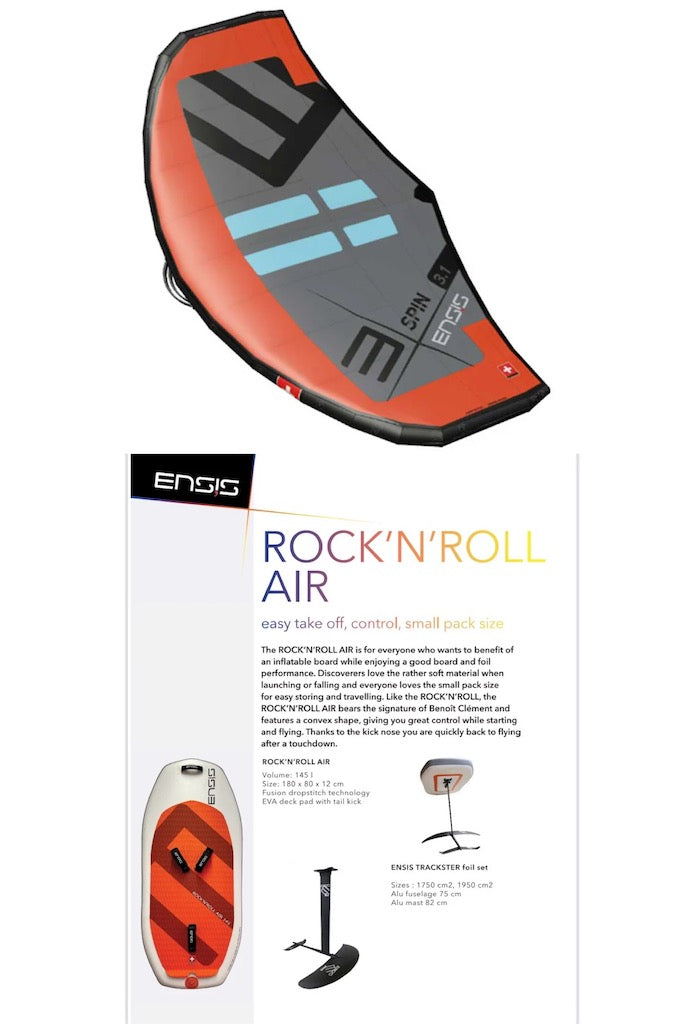 Ensis Rock n Roll Air Board and Foil Package and Ensis Spin Wing